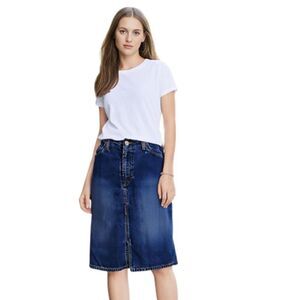 Paris Blues Y2K Distressed Denim Skirt